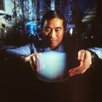Photo of Dr. Peter Tsou with aerogel