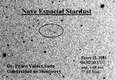Photo of the Stardust spacecraft taken by Pedro Valdes Sada
