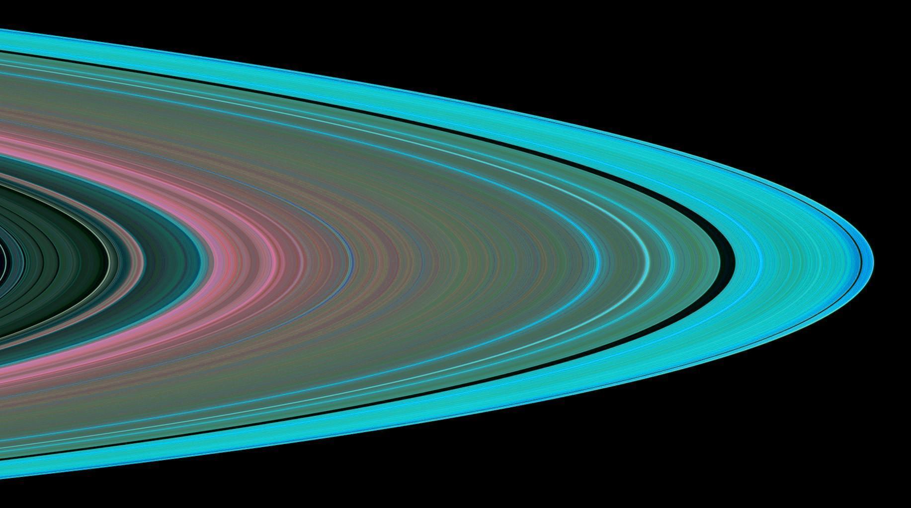 Enhanced color image of Cassini's rings.