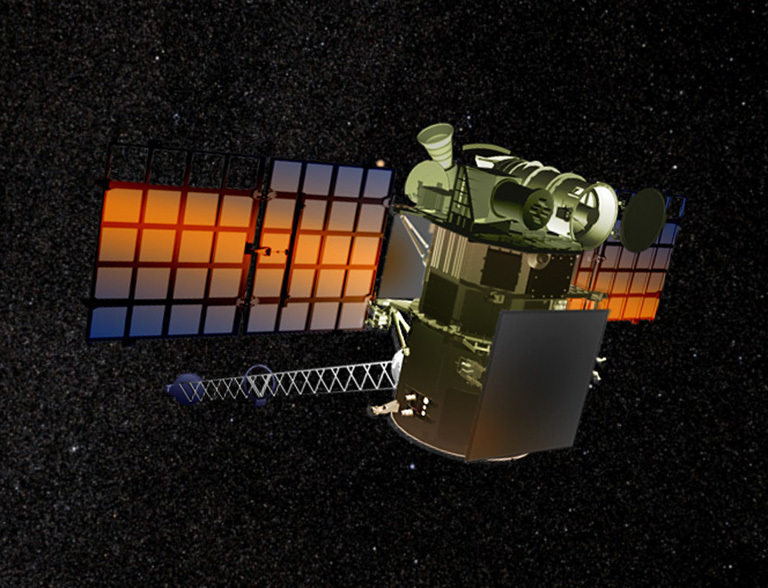 Spacecraft in space.