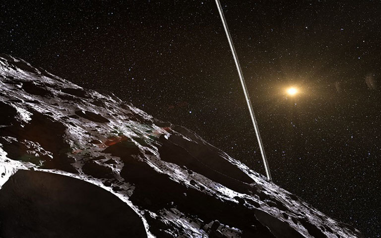 asteroid chariklo orbiting pattern