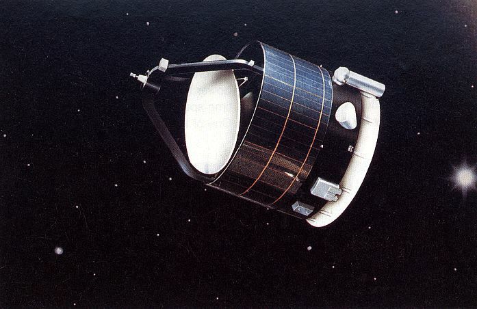 Spacecraft in space.