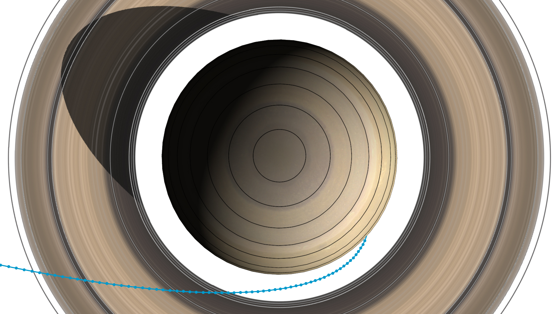 Cassini's Final Plunge (Top View) | NASA Solar System Exploration