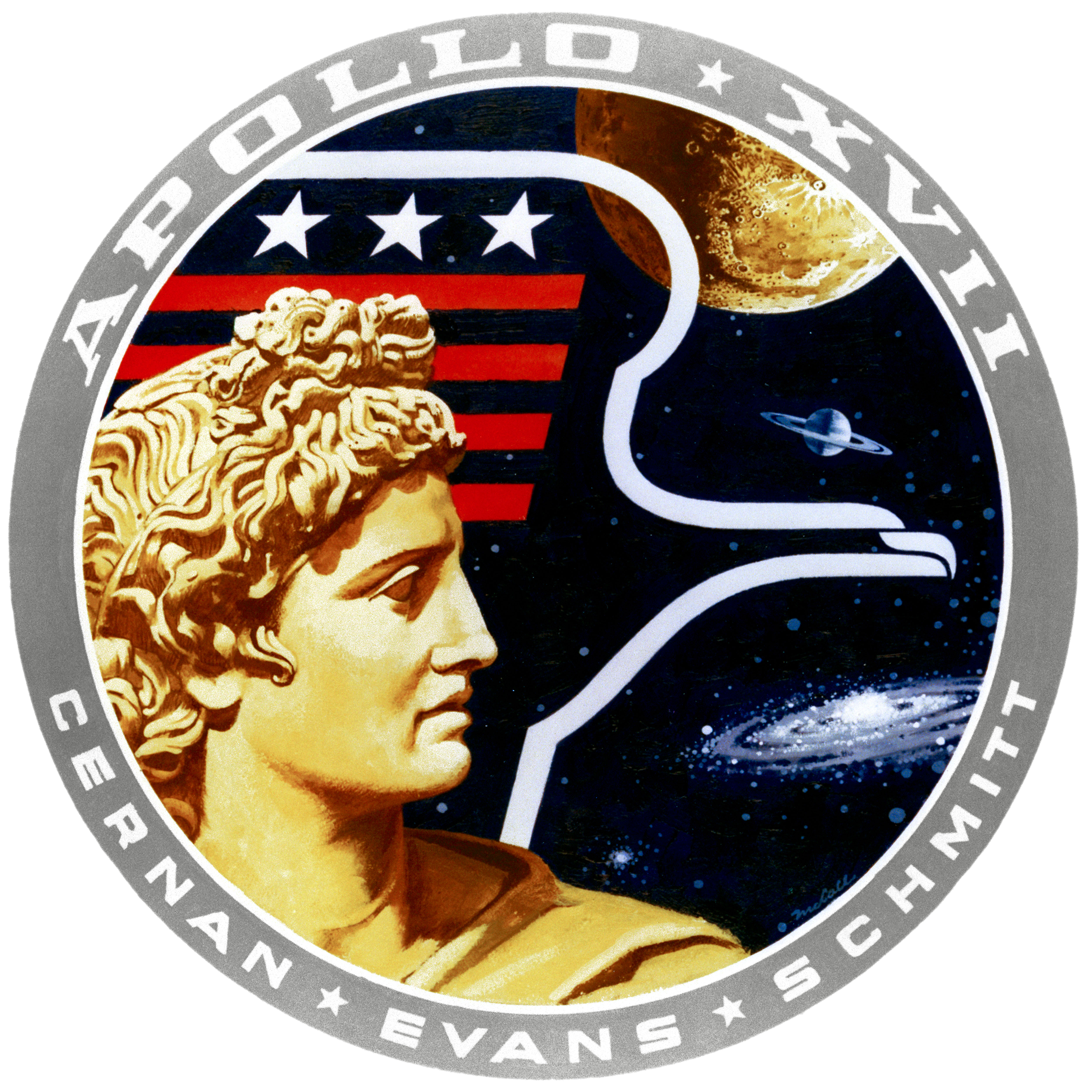 NASA PATCH PAIR vtg APOLLO 7-25th Anniversary 1st Manned Apollo Flight! 