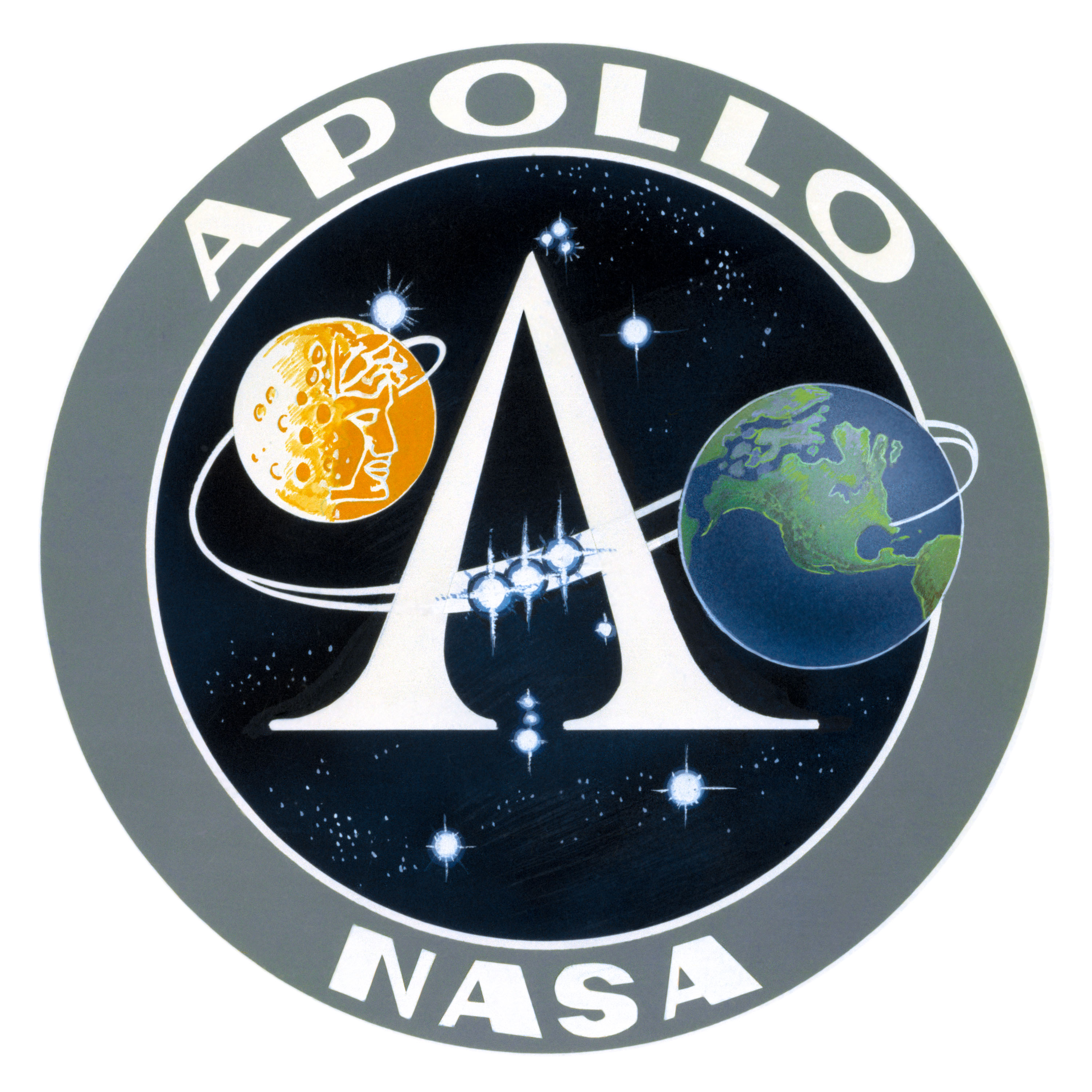 NASA APOLLO 11 SATURN V CENTER logo Ecusson Broder patch 8x8 cm 3.1" 