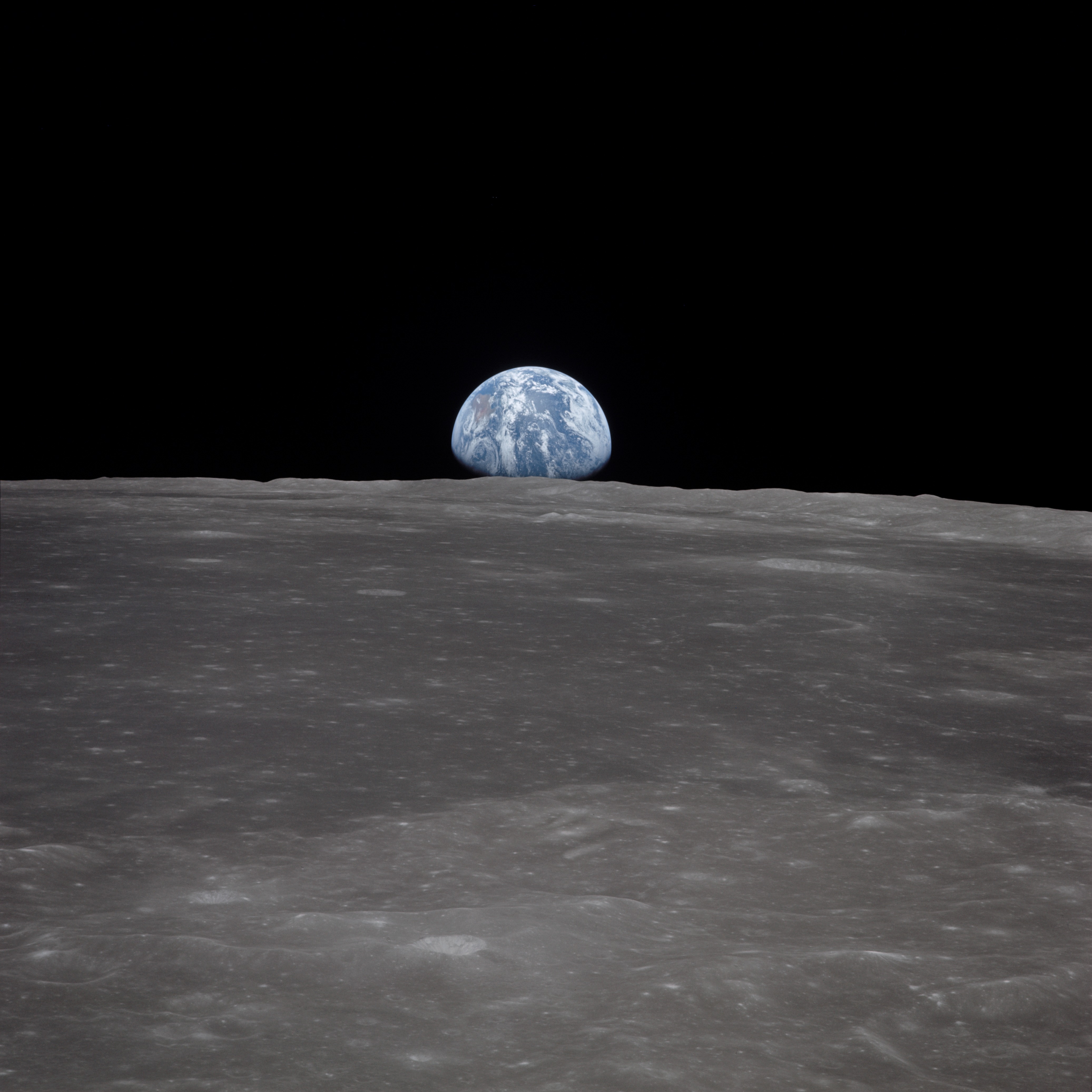 Apollo 11 View of Moon Limb With Earth on the Horizon | NASA Solar