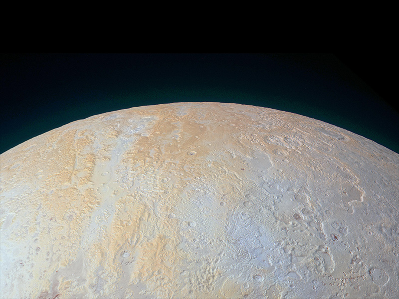 slide 3 - The Frozen Canyons of Pluto's North Pole