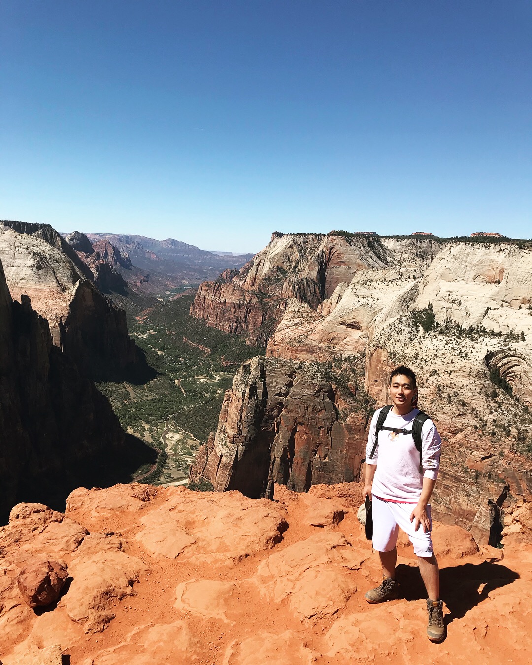 Philip standing atop Observation Point in Zion National Park, Utah.