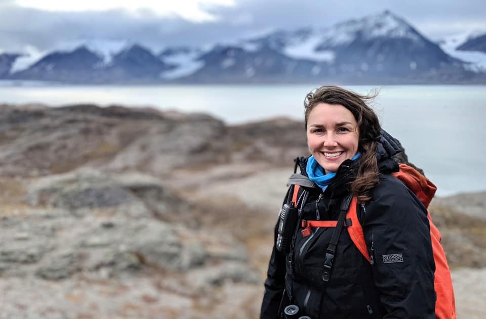 Lauren working as a polar guide in the high arctic archipelago of Svalbard, between mainland Norway and the North Pole.
