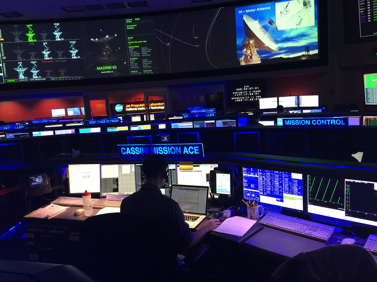 Color image of mission control.
