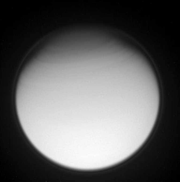 On May 15, 2007 the Cassini spacecraft caught a glimpse of features that reveal important clues about processes occurring in Titan's atmosphere.