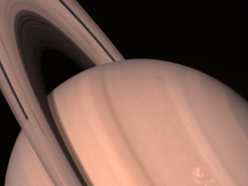 Saturn seen by Voyager 2