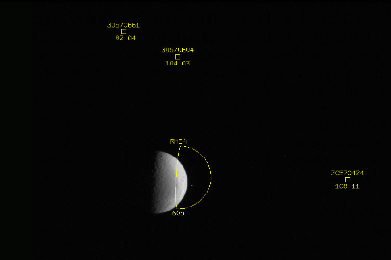 Optical Navigation image of Rhea