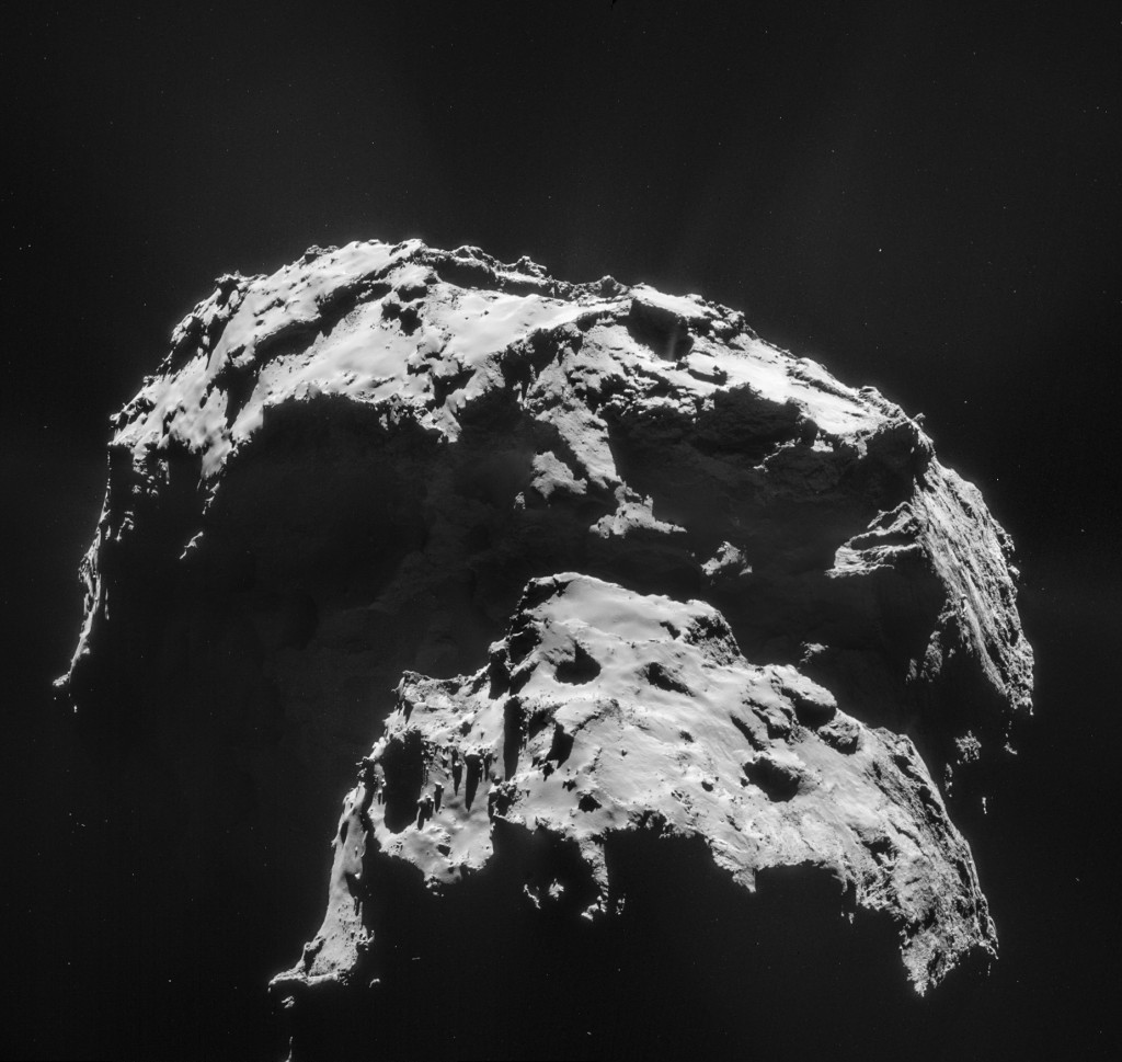 Close up image of comet.