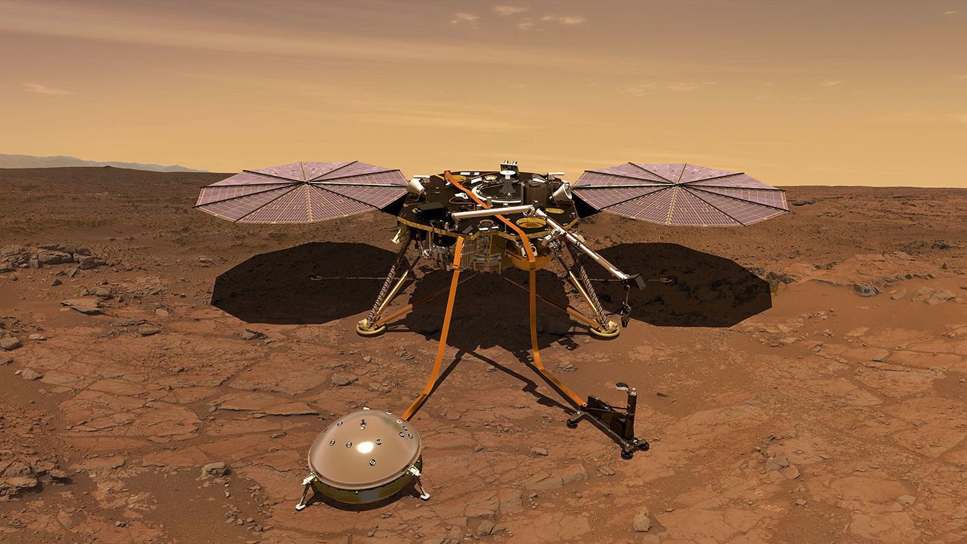InSight lander on the surface of Mars