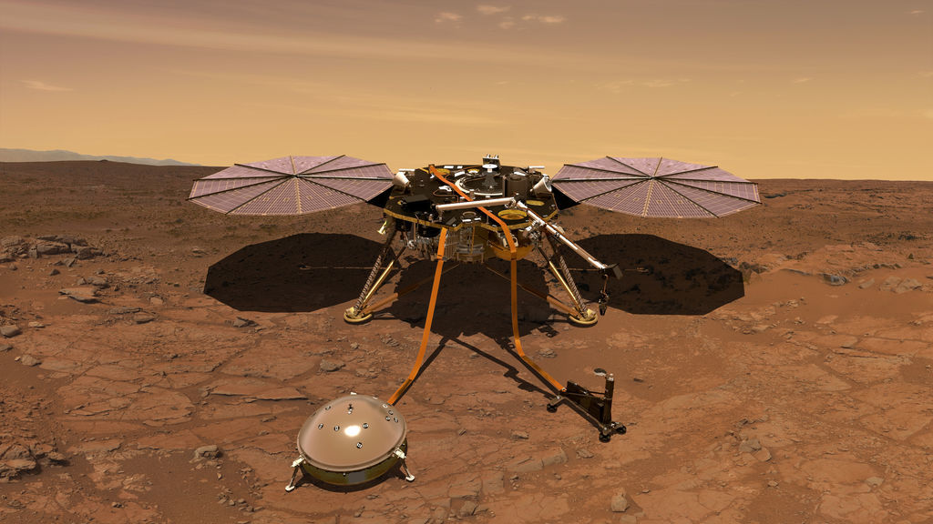 InSight lander on the surface of Mars