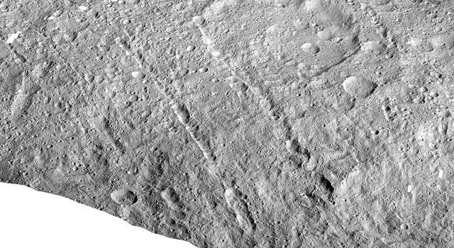 Pit chains on dwarf planet Ceres called Samhain Catenae