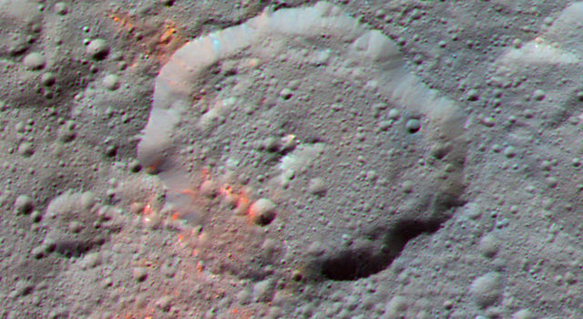 This enhanced color composite image, made with data from the framing camera aboard NASA's Dawn spacecraft