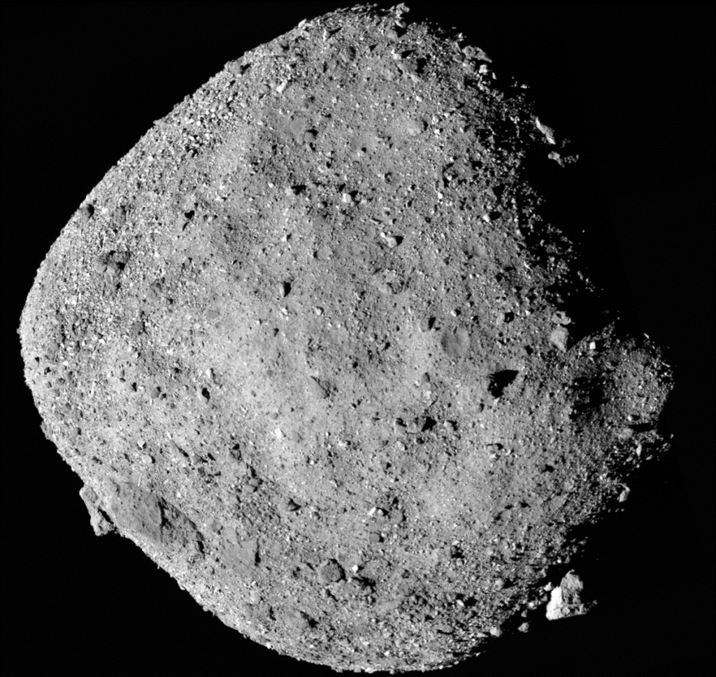 rocky surface of asteroid