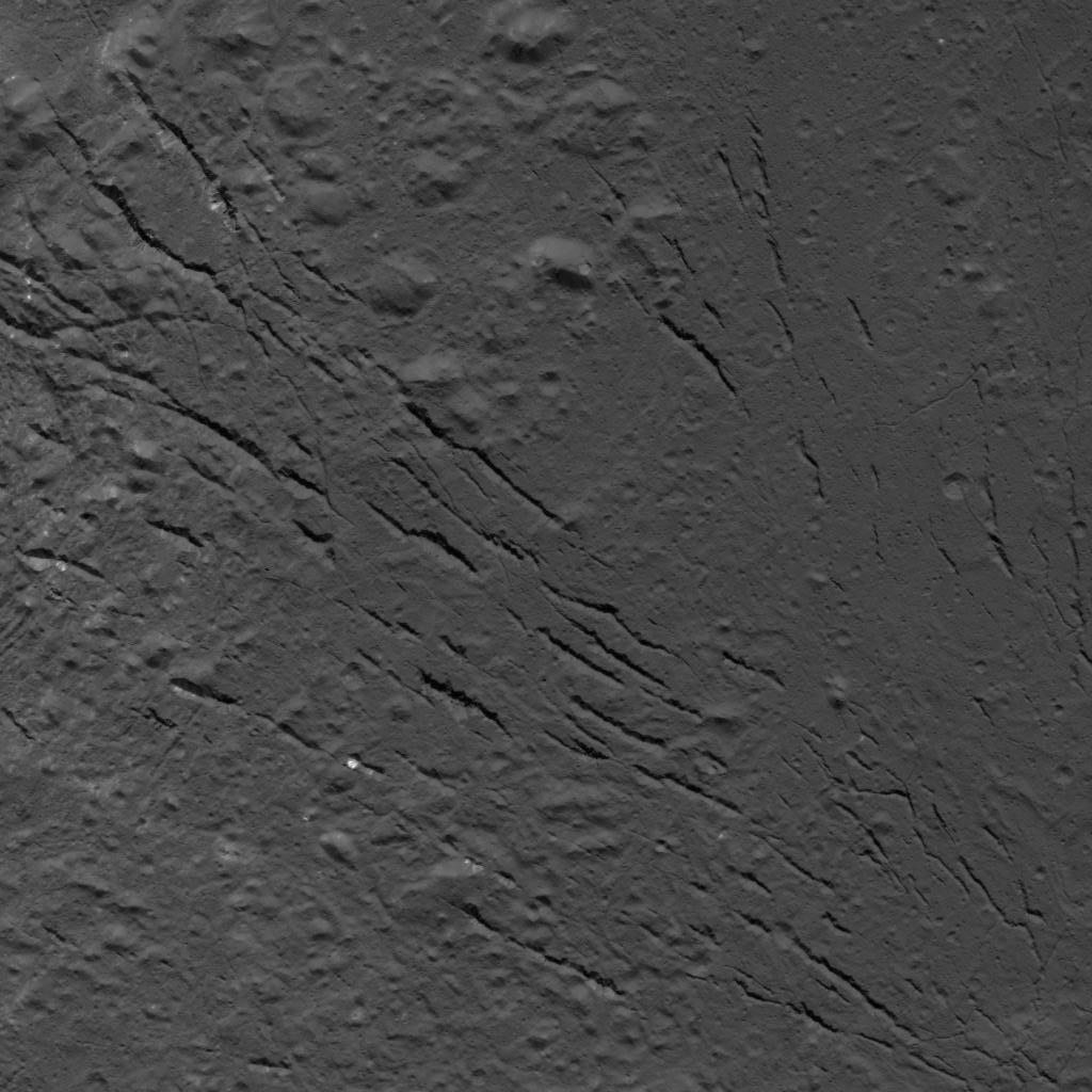 Fracture Pattern on the Floor of Occator Crater