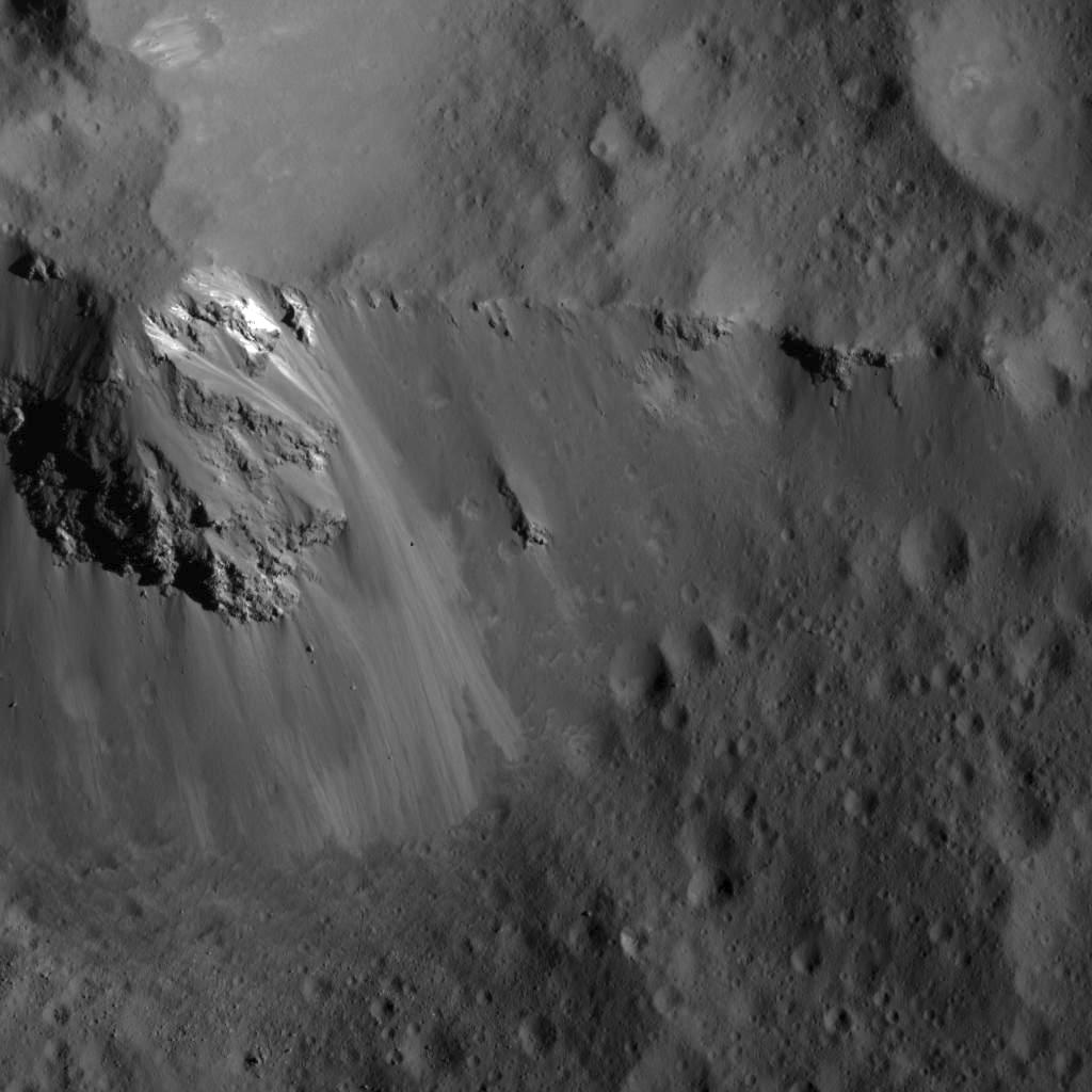 Large Block Along the Ridge of Urvara Crater