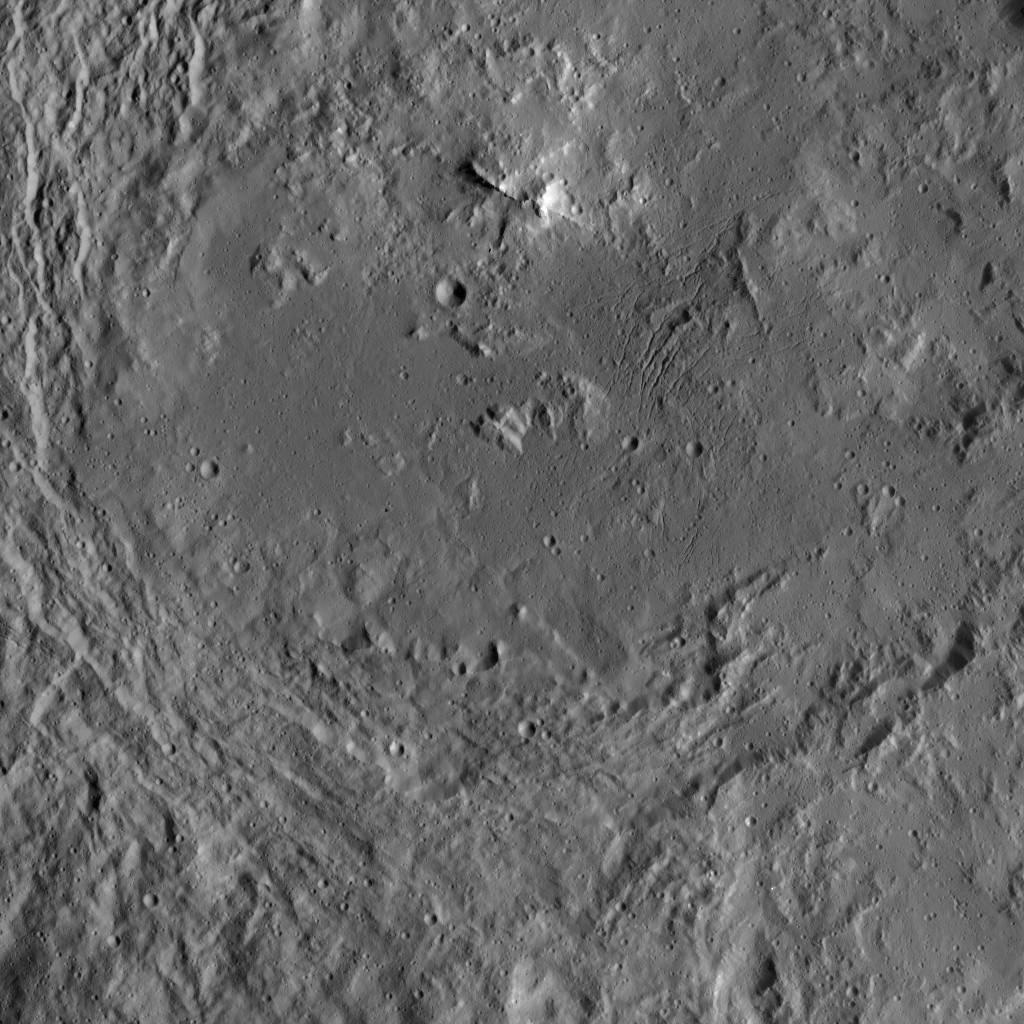 Urvara Crater's Complex Floor