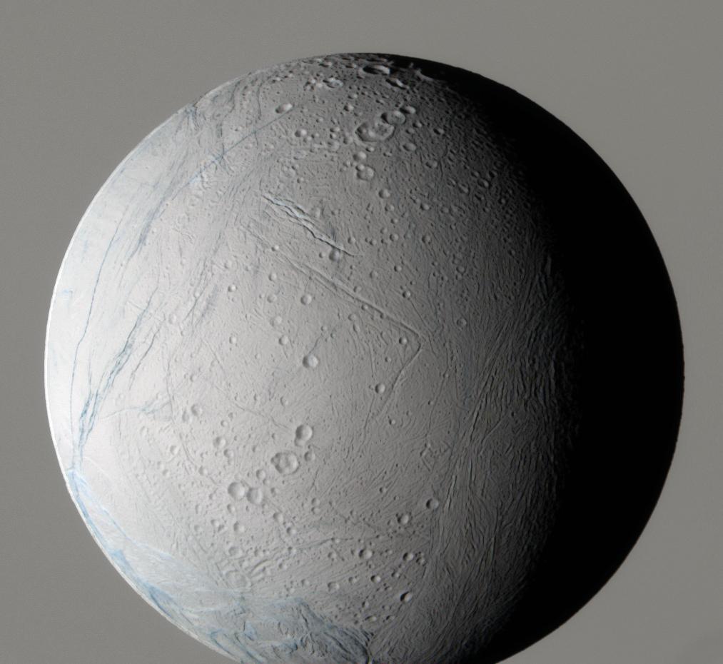 False-color composite of Enceladus