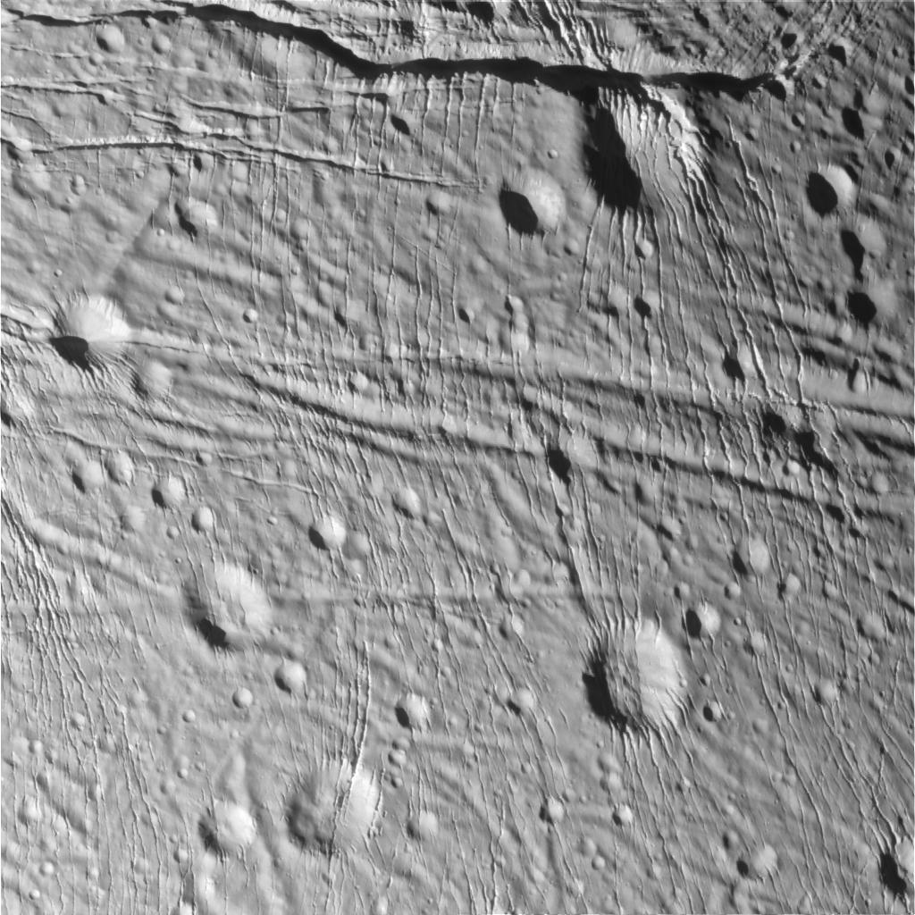 Close-up view of Enceledus