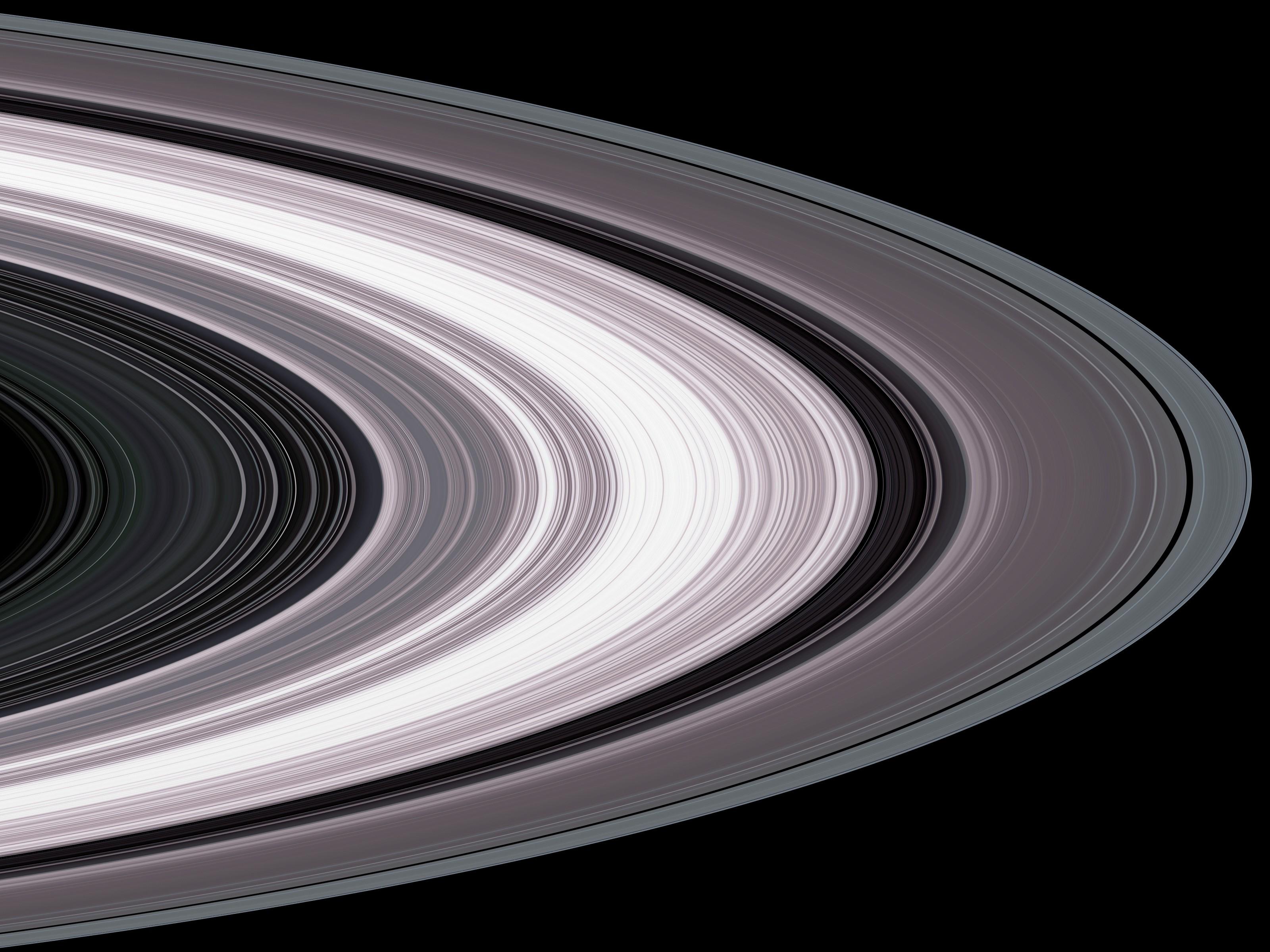 A simulated image of Saturn's rings