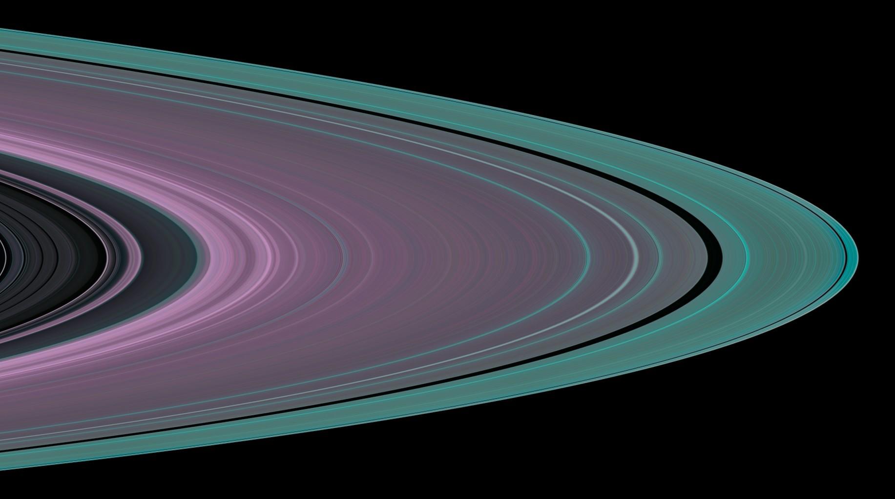 A simulated image of Saturn's rings