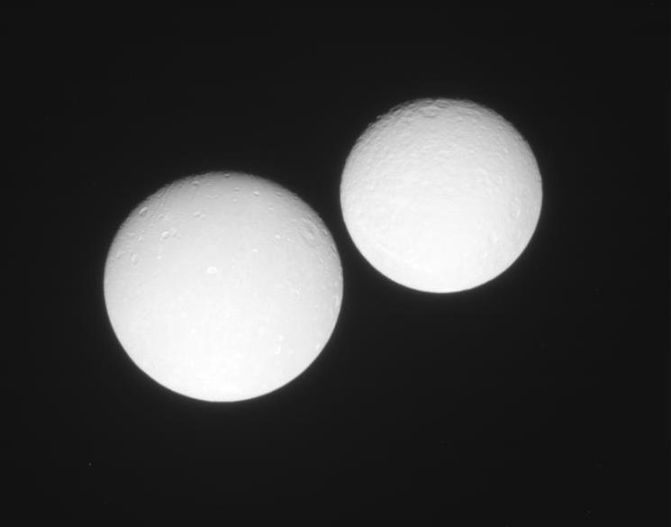 Dione eclipsing Rhea