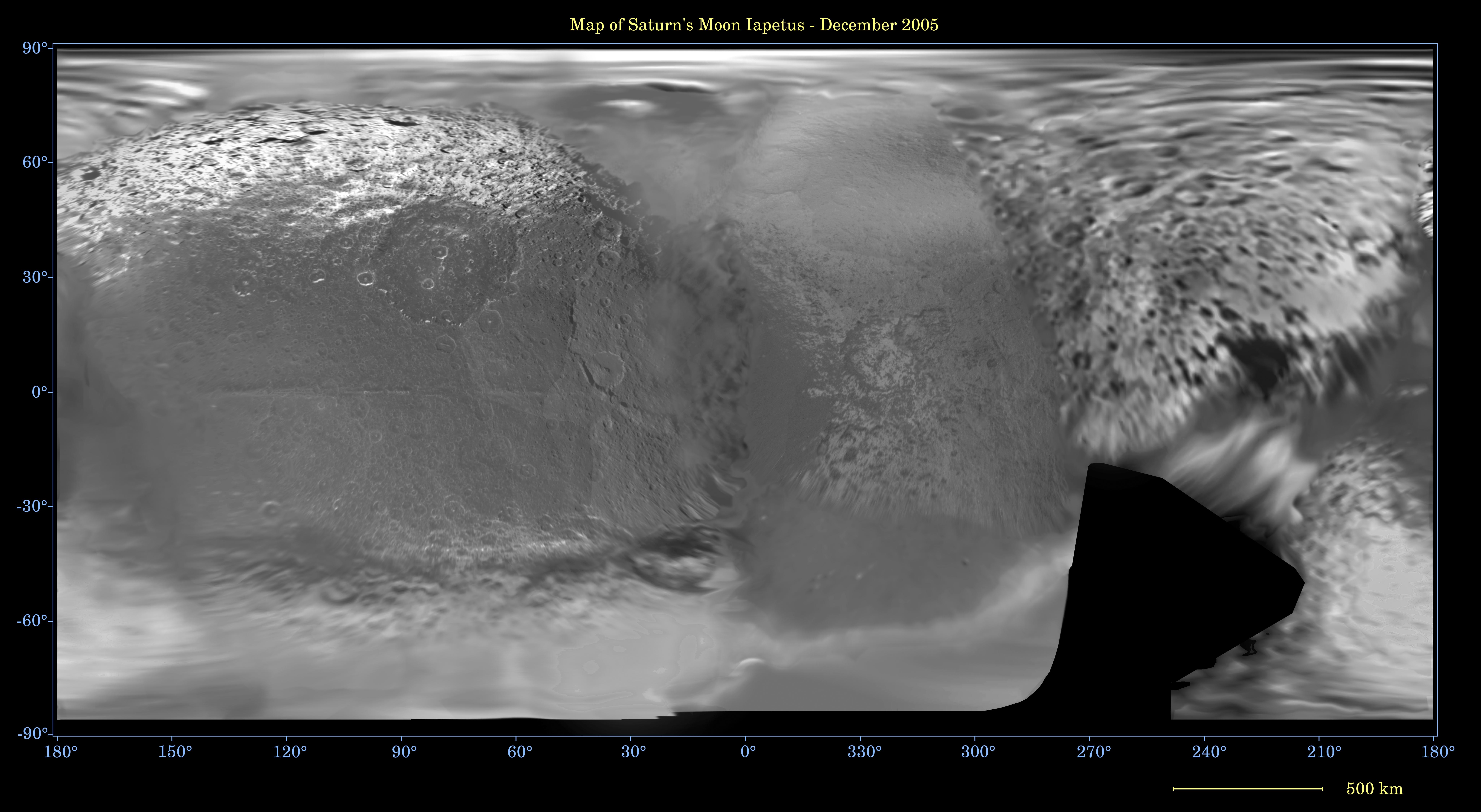 Map of Iapetus