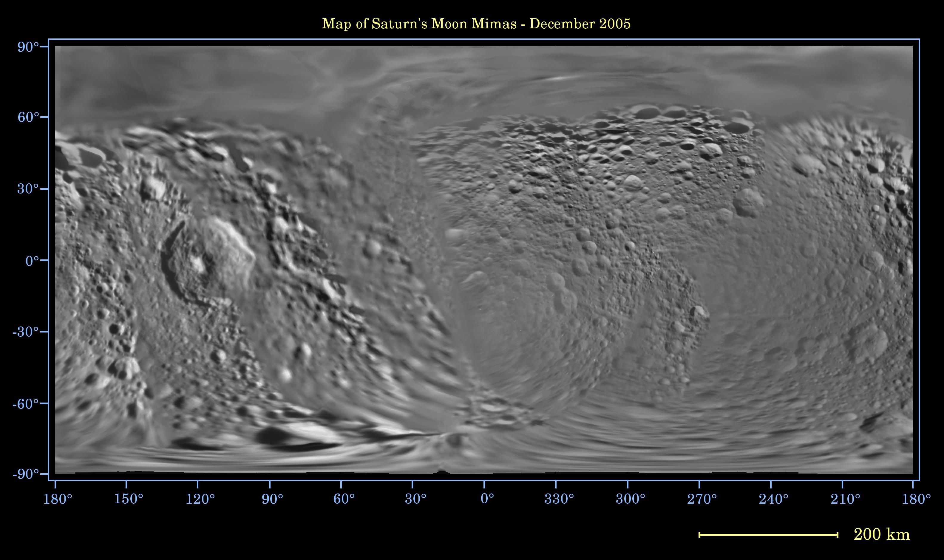 Map of Mimas