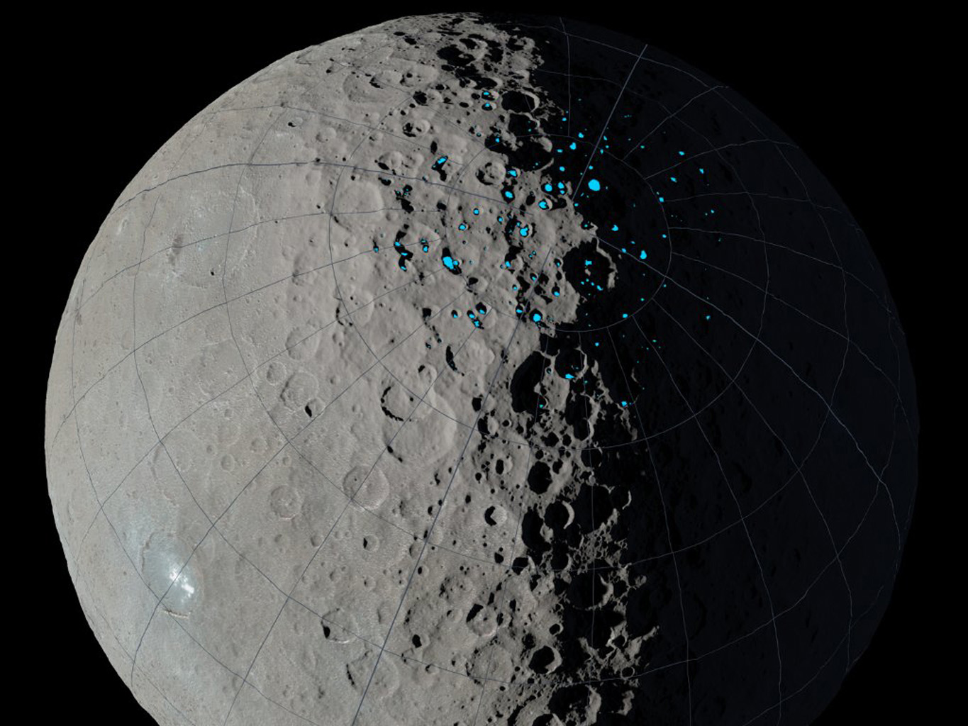 Shadowed Craters on Ceres