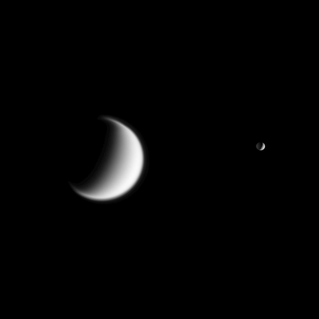 Mimas and Titan