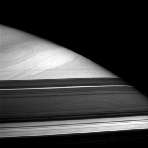 Satun in a shadow of the rings