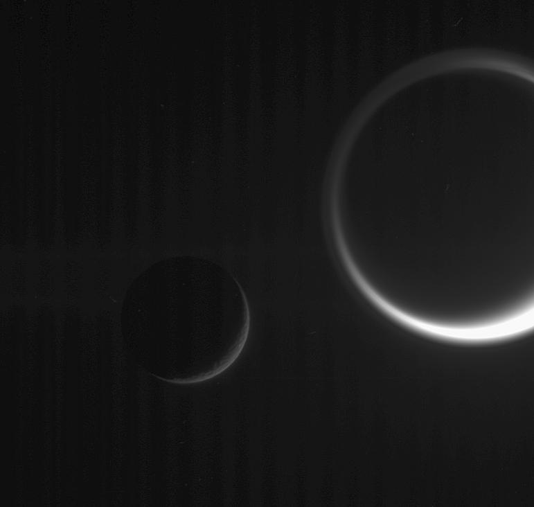 Tethys and Titan