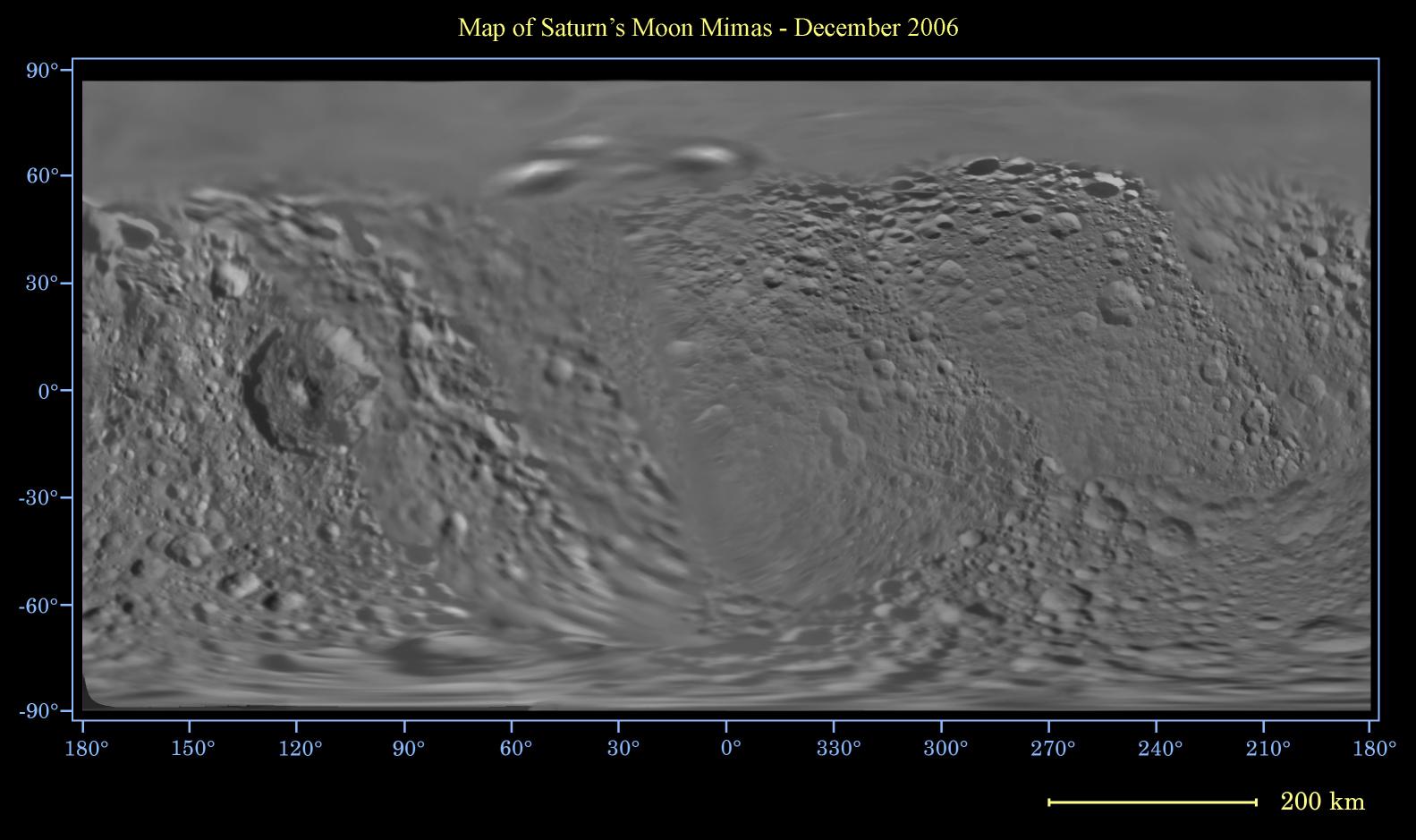 Map of Mimas