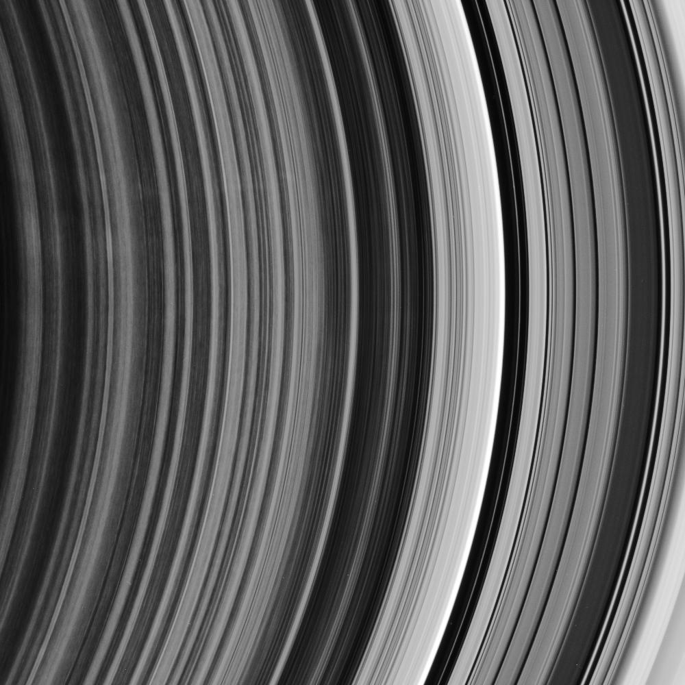 The outermost part of the rings' spoke-forming region