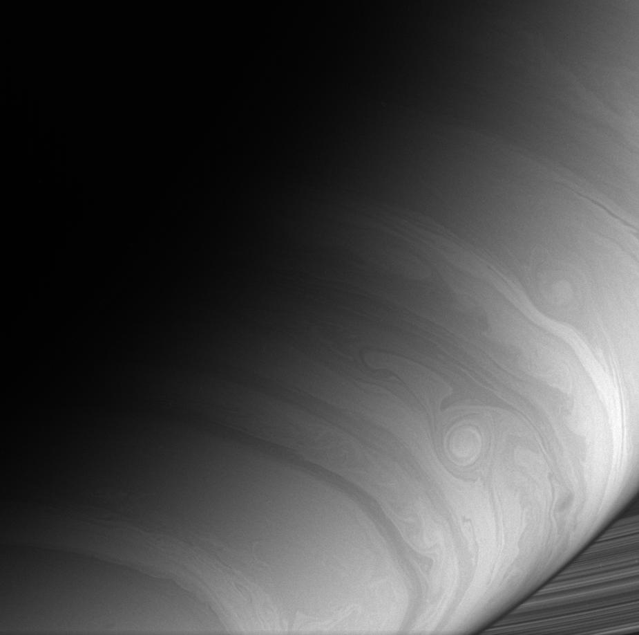 Ripples, loops and storms that swirl in Saturn's atmosphere
