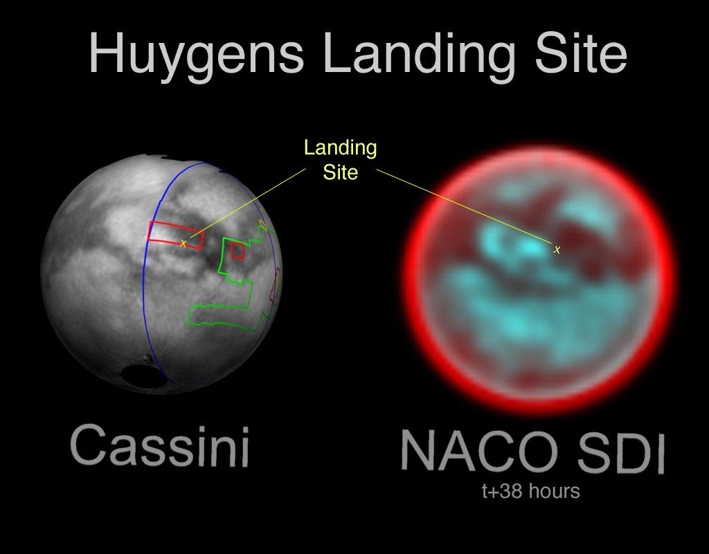 Huygens landing site on Titan