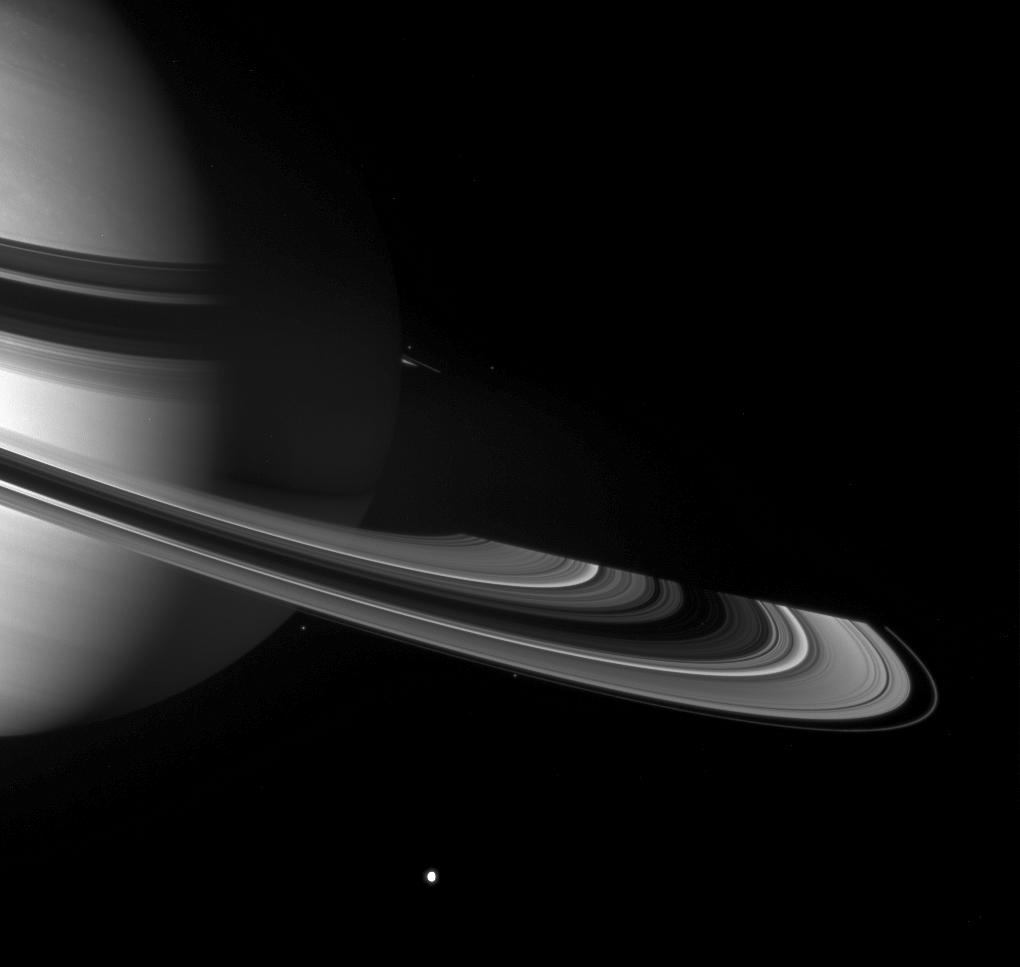 Saturn, Tethys, Pandora and Epimetheus