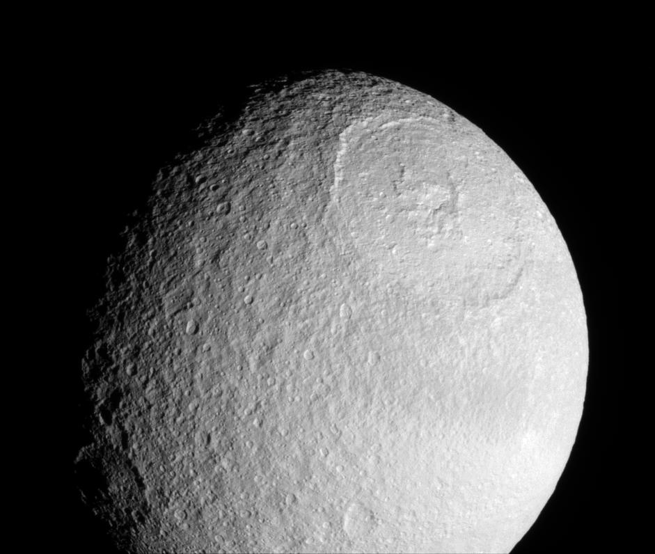the Odysseus impact basin on Tethys