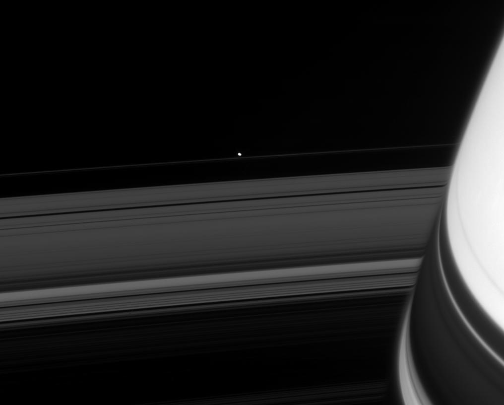 Saturn, the F-ring and the moon Pandora