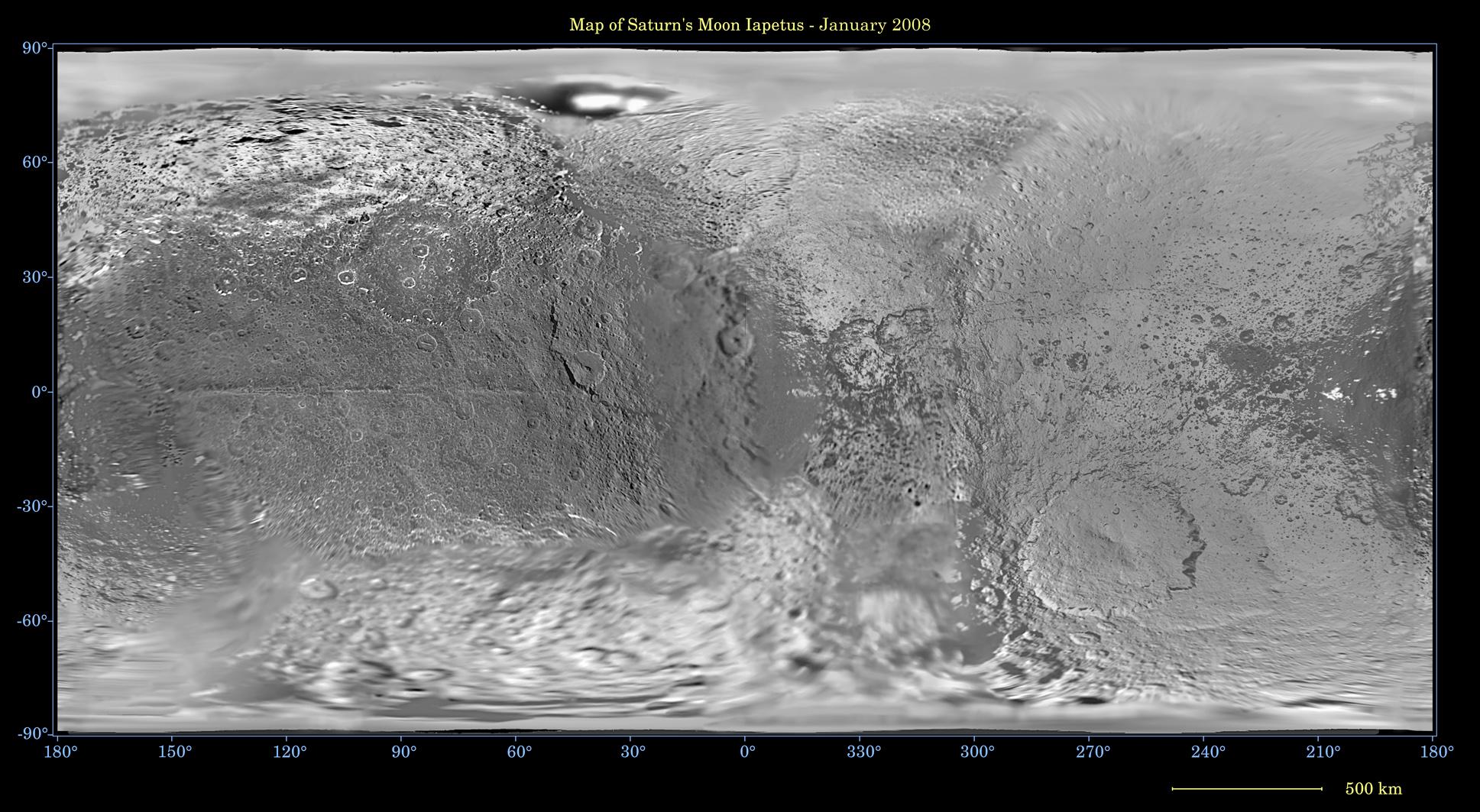 Map of Iapetus - January 2008