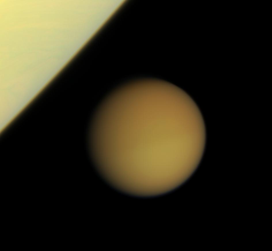 Titan approaching Saturn