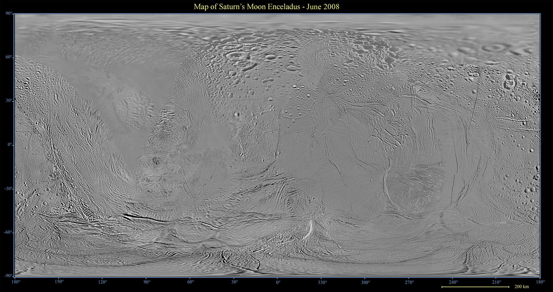 Map of Enceladus