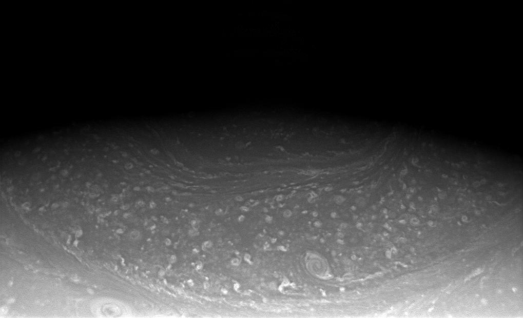 Hexagonal feature on Saturn