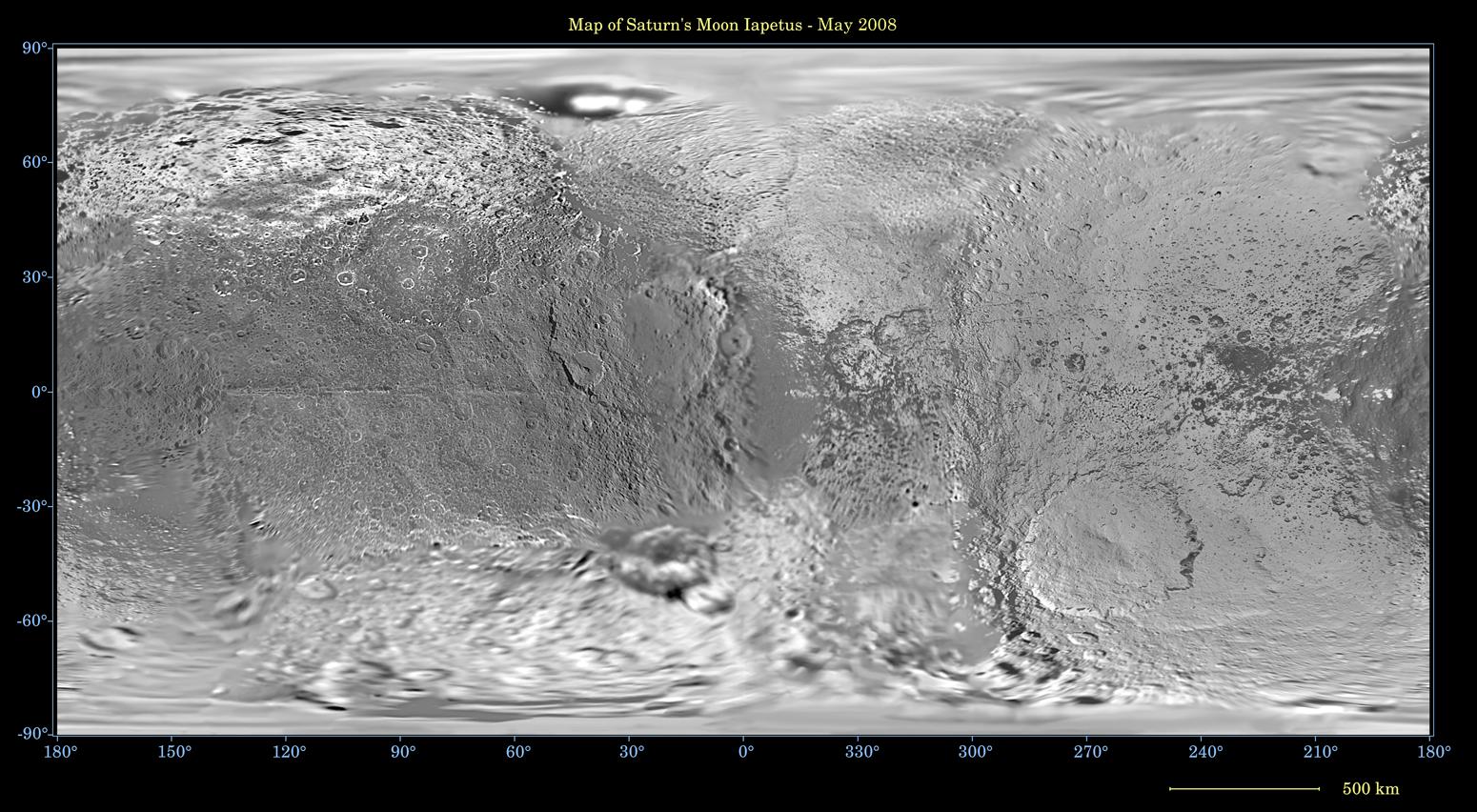Global map of Iapetus May 2008