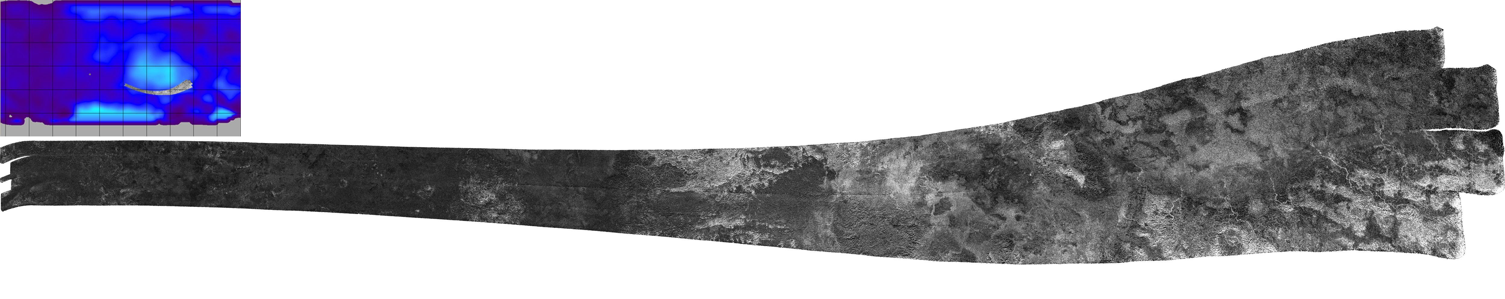 Radar image of the southern edge of Titan's region Xanadu